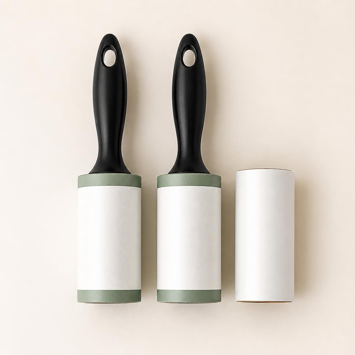 Flat lay of the twin pack contents: two identical lint rollers side by side