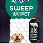 Sweep + Mop, Dry Pads Refill, Floor Cleaner for Dirt, Dust, Hair, Cleaning Cloths for Mopping Home, Bathroom, Kitchen, All Purpose Multi-Surface Floor Wipes, Heavy Duty, Pet, 32 Count