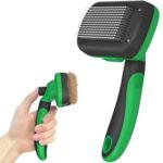Dipoo Self Cleaning Shedding Brush - Skin Friendly Grooming Tool for Dogs, Cats, and Puppies, Deshedding and Hair Removal for Long and Short Haired Pets, Black - Image 7