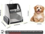 Texsens Innovative Traveler Bubble Backpack Pet Carriers for Cats and Dogs (Black) - Image 2