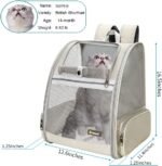 Texsens Innovative Traveler Bubble Backpack Pet Carriers for Cats and Dogs (Black) - Image 5