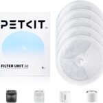 PETKIT Upgraded Filter Units 3.0 for PETKIT Pet Water Fountains Eversweet 2S/3/3 Pro,Eversweet Solo/Solo2/Solo SE & CYBERTAIL, Replacement Filters (5 pcs)