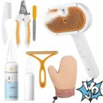 Pet Steam Brush for Dog & Cat – 3-in-1 Spray Hair Removal Comb for Shedding & Grooming, Softens Fur & Reduces Static – Water Brush for Long & Short Coats, Bath-Hating Pets, Includes Waterless Shampoo - Image 4