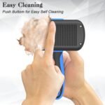 Dipoo Self Cleaning Shedding Brush - Skin Friendly Grooming Tool for Dogs, Cats, and Puppies, Deshedding and Hair Removal for Long and Short Haired Pets, Black - Image 6
