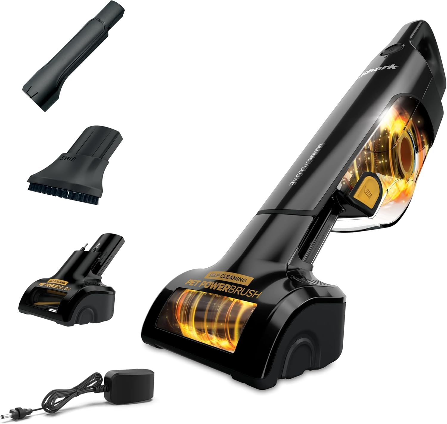 71RZ0xA0fmL._AC_SL1500_.jpg Shark UltraCyclone Pet Pro Plus Cordless Hand Vacuum, Powerful Suction, Handheld Vacuum for Car & Home, Pet Power Brush, Crevice Tool, Scrubbing Brush, XL Dust Cup, Black, CH951 - Image 1