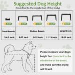 XIAZ Elevated Dog Bowls Large Breed Raised Dogs Bowl Stand Large/Medium Sized Dog Stainless Steel Food Water Bowl Stands 5 Heights Adjustable 9/11/12/14in Black Pet Feeder Dish Station - Image 8