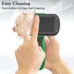 Dipoo Self Cleaning Shedding Brush - Skin Friendly Grooming Tool for Dogs, Cats, and Puppies, Deshedding and Hair Removal for Long and Short Haired Pets, Black - Image 9