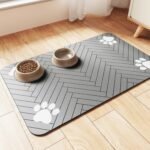 Pet Feeding Mat-Absorbent - Light Gray