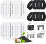 Cat Water Fountain Filters, 24 Pack Cat Fountain Filters, Cat Fountain Replacement Filters for 67oz/2L&108oz/3.2L Stainless Steel Cat Water Fountain, Pet Water Fountain Filters (12 Filters&12 Sponges)