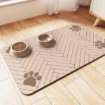 Pet Feeding Mat-Absorbent - Beige