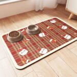 Pet Feeding Mat-Absorbent - Red