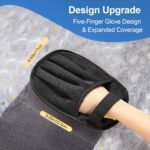Pet Hair Removal Glove for Cats & Dogs, Upgraded Five-Finger Electrostatic Pet Hair Glove, Reusable Magic Brush Pet Hair Remover Tool for Laundry, Couch, Carpet, Car Seat - Image 2