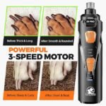 Whisper-Quiet Dog & Cat Nail Grinder with 4 LED Lights - Image 4