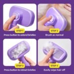 Hertzko Self Cleaning Slicker Brush for Dogs and Cats – Easy Clean Retractable Bristles, Removes Loose Hair & Tangles - Image 6