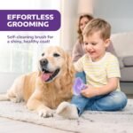 Hertzko Self Cleaning Slicker Brush for Dogs and Cats – Easy Clean Retractable Bristles, Removes Loose Hair & Tangles - Image 4