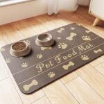 Pet Feeding Mat-Absorbent - Brown