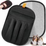 Pet Hair Removal Glove for Cats & Dogs, Upgraded Five-Finger Electrostatic Pet Hair Glove, Reusable Magic Brush Pet Hair Remover Tool for Laundry, Couch, Carpet, Car Seat - Black
